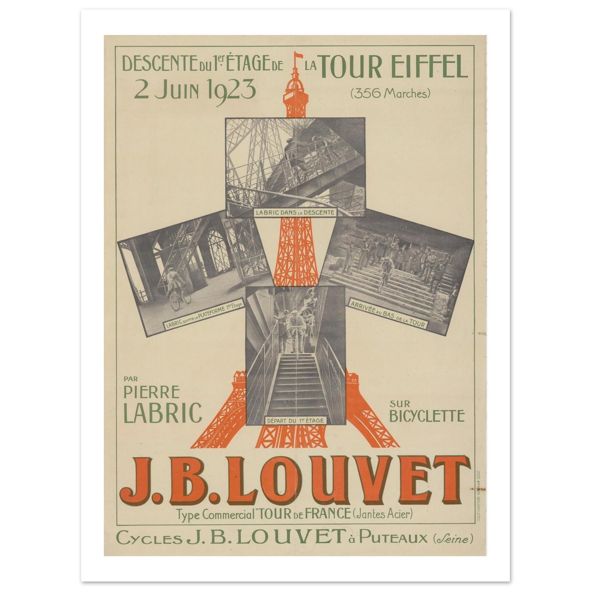 J.B. Louvet Cycles: Climbing the Eiffel Tower - Transit Art