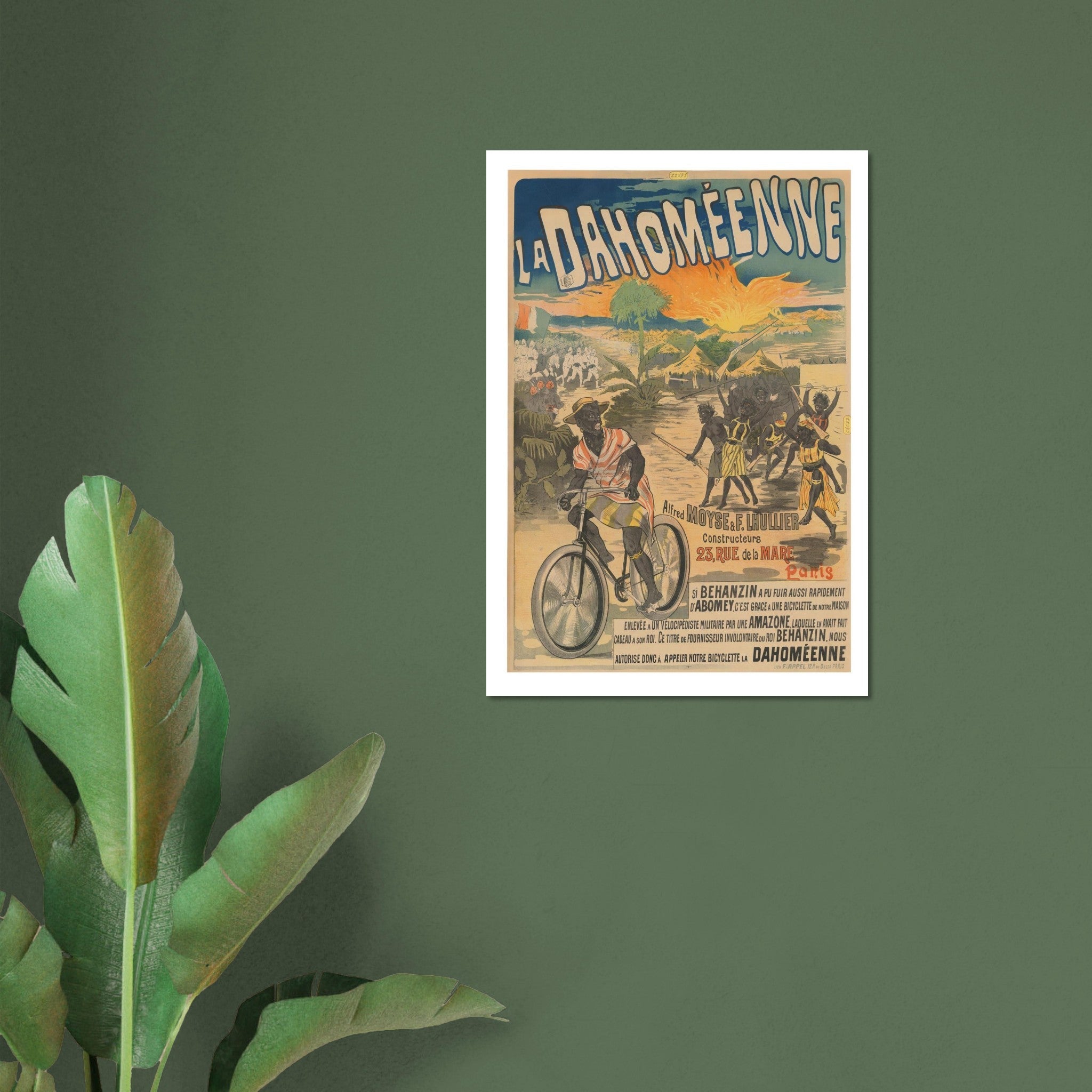 La Dahoméenne Fast Paris Built Bicycle Poster - Transit Art