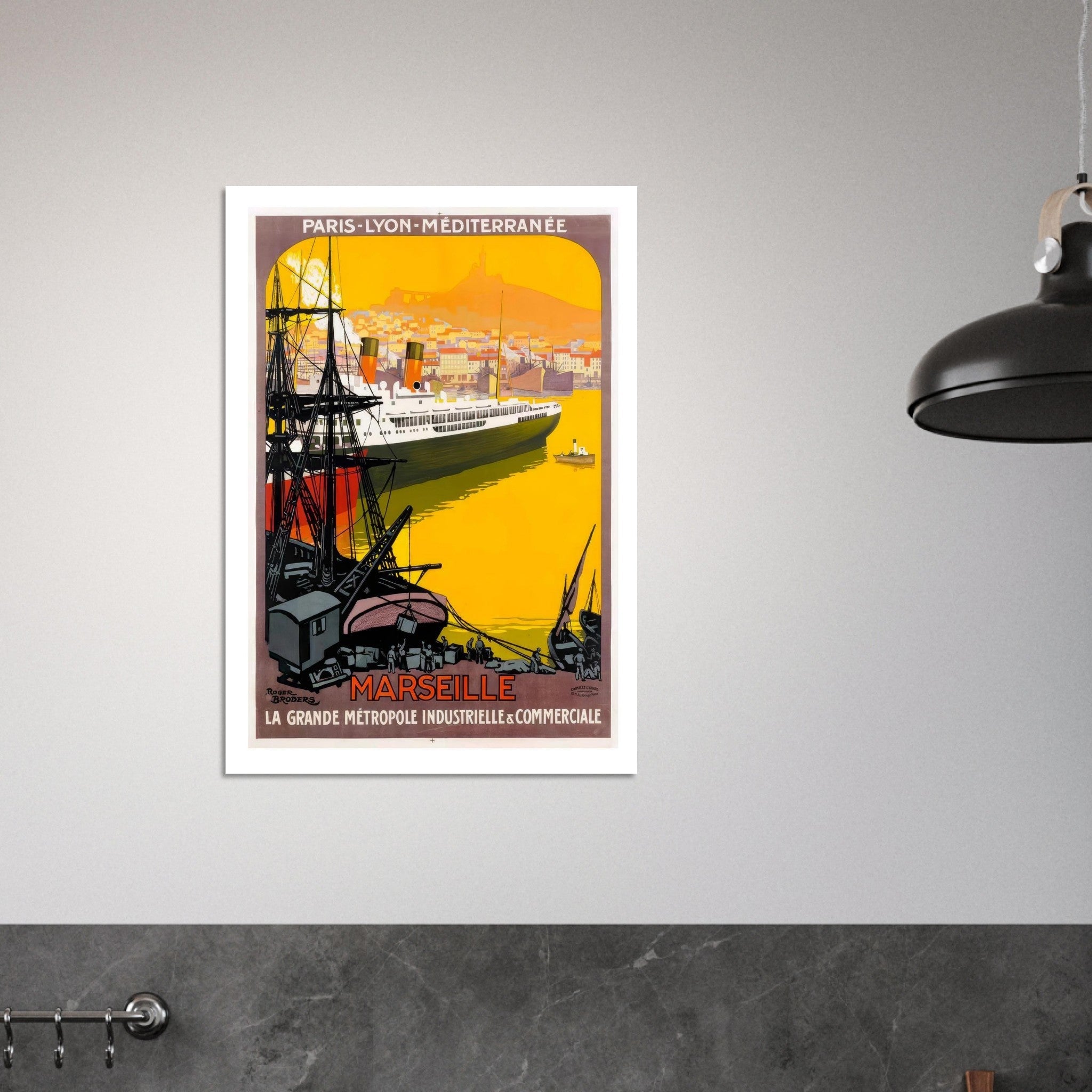 Marseille "La Grande Métropole Industrielle Vintage Poster - Transit Art