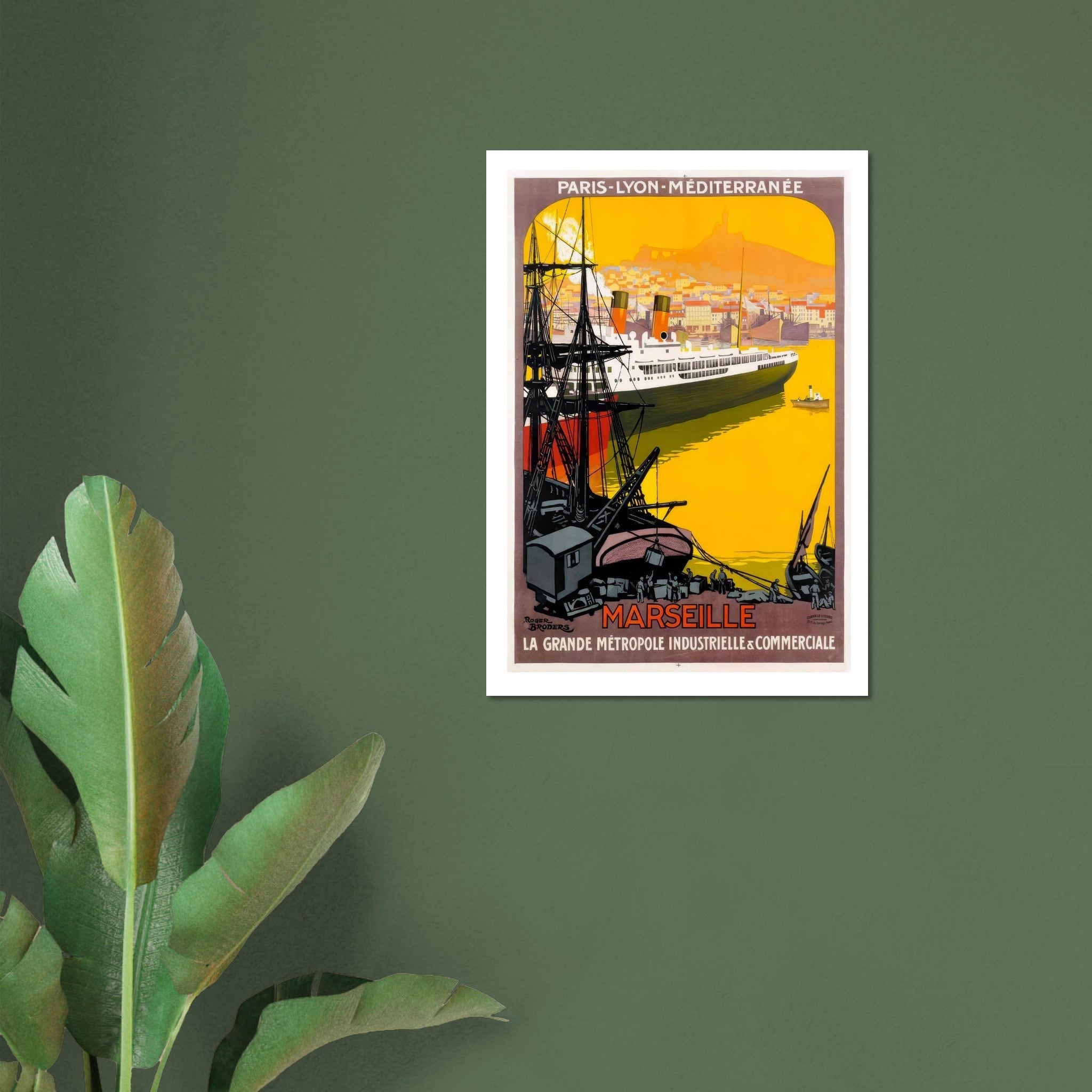 Marseille "La Grande Métropole Industrielle Vintage Poster - Transit Art