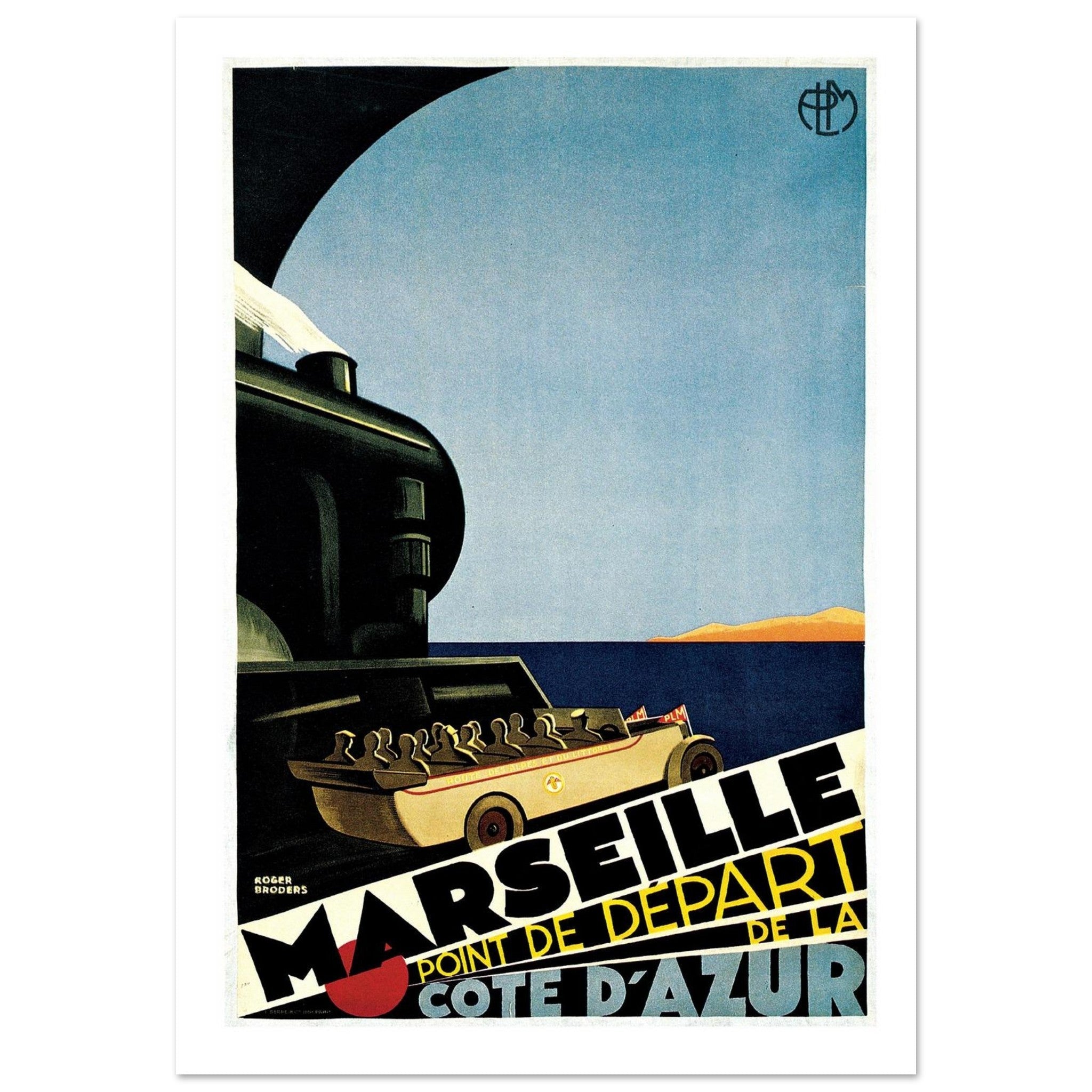 Marseille "Point de Départ de la Côte d'Azur" Vintage Poster - Transit Art