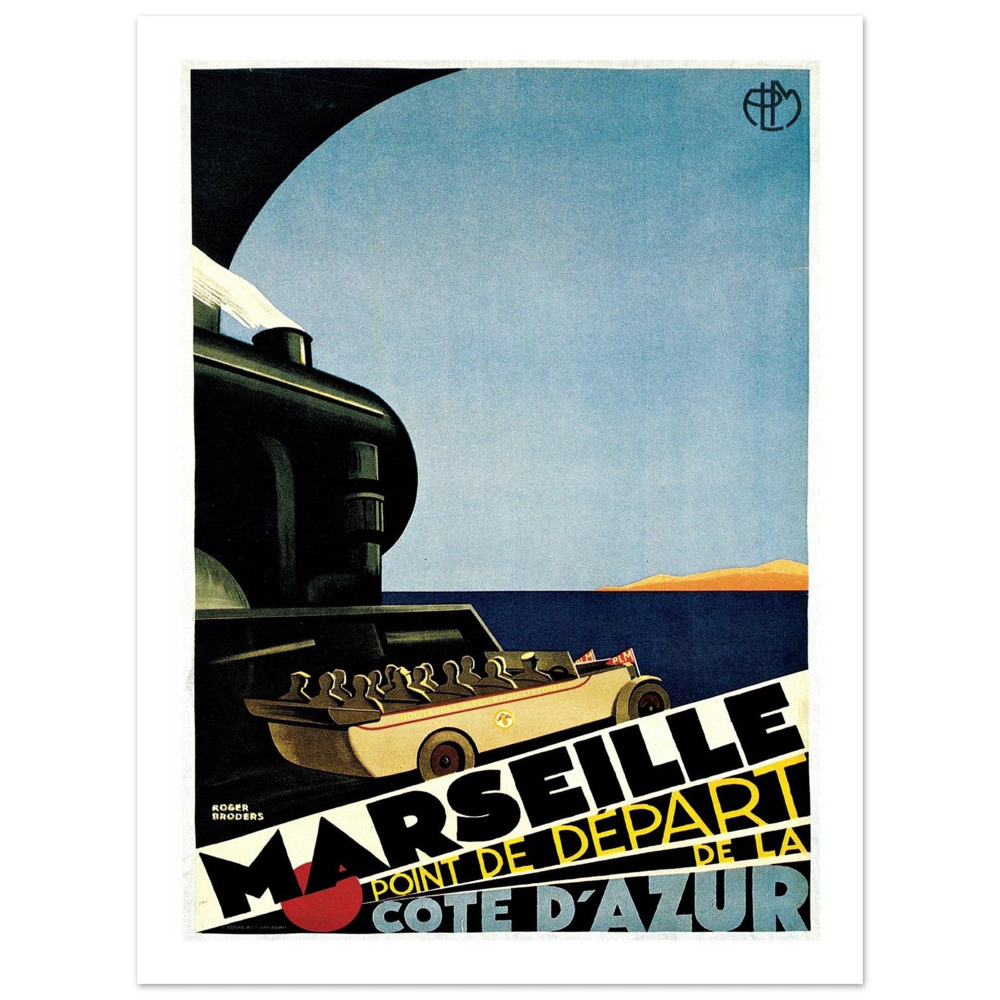 Marseille "Point de Départ de la Côte d'Azur" Vintage Poster - Transit Art