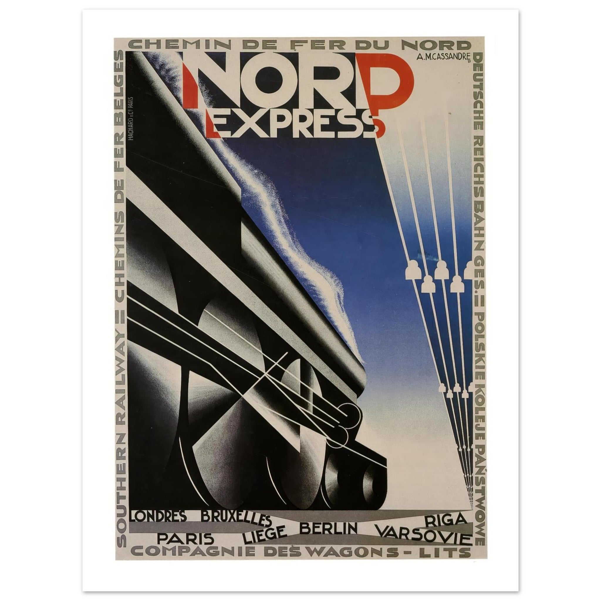 Nord Express Vintage Travel Poster - Transit Art