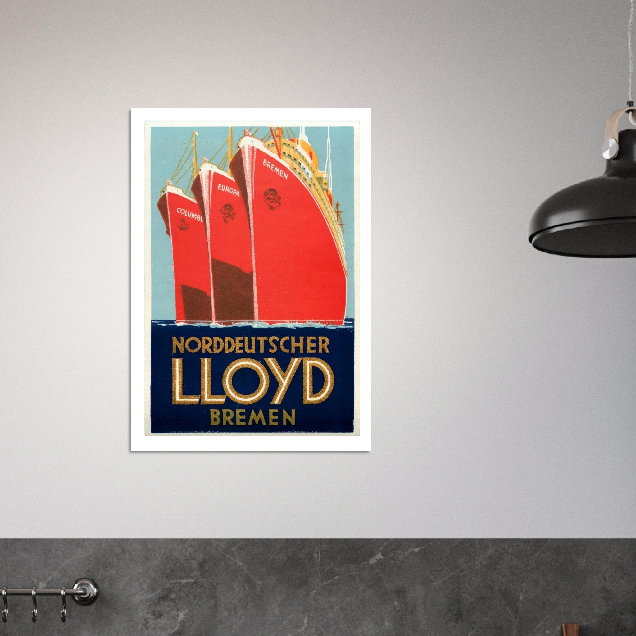 Norddeutscher Lloyd Bremen Ships Poster - Transit Art
