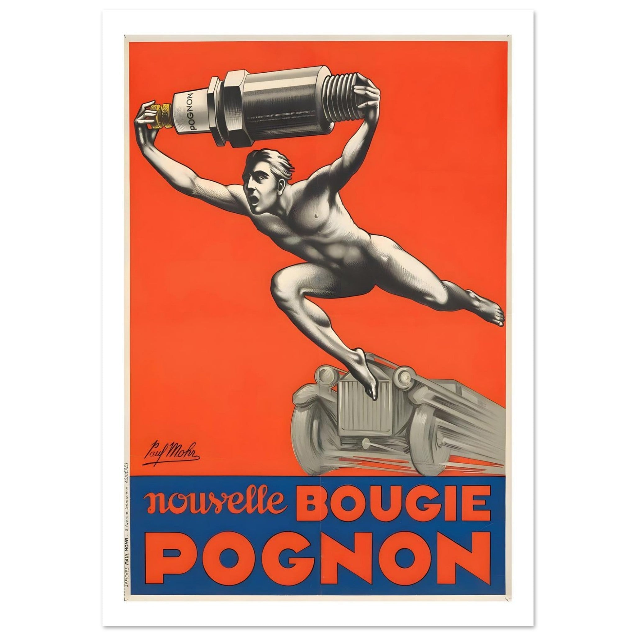 Nouvelle Bougie Pognon Art Deco Advertising Poster - Transit Art