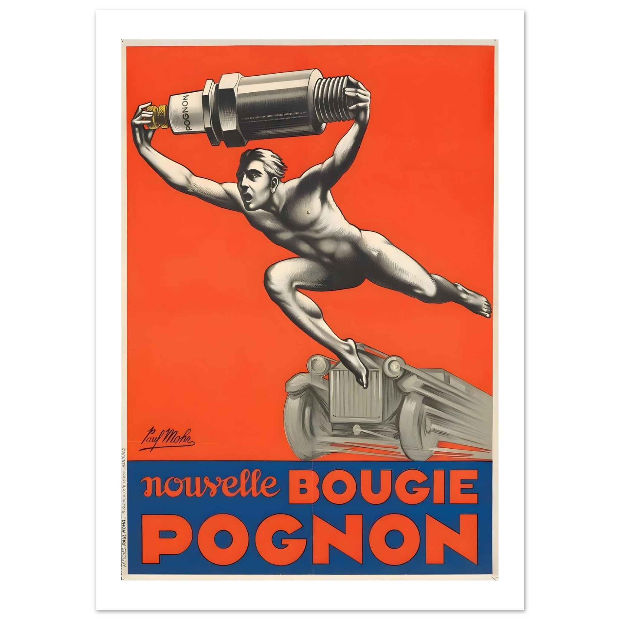 Nouvelle Bougie Pognon Art Deco Advertising Poster - Transit Art