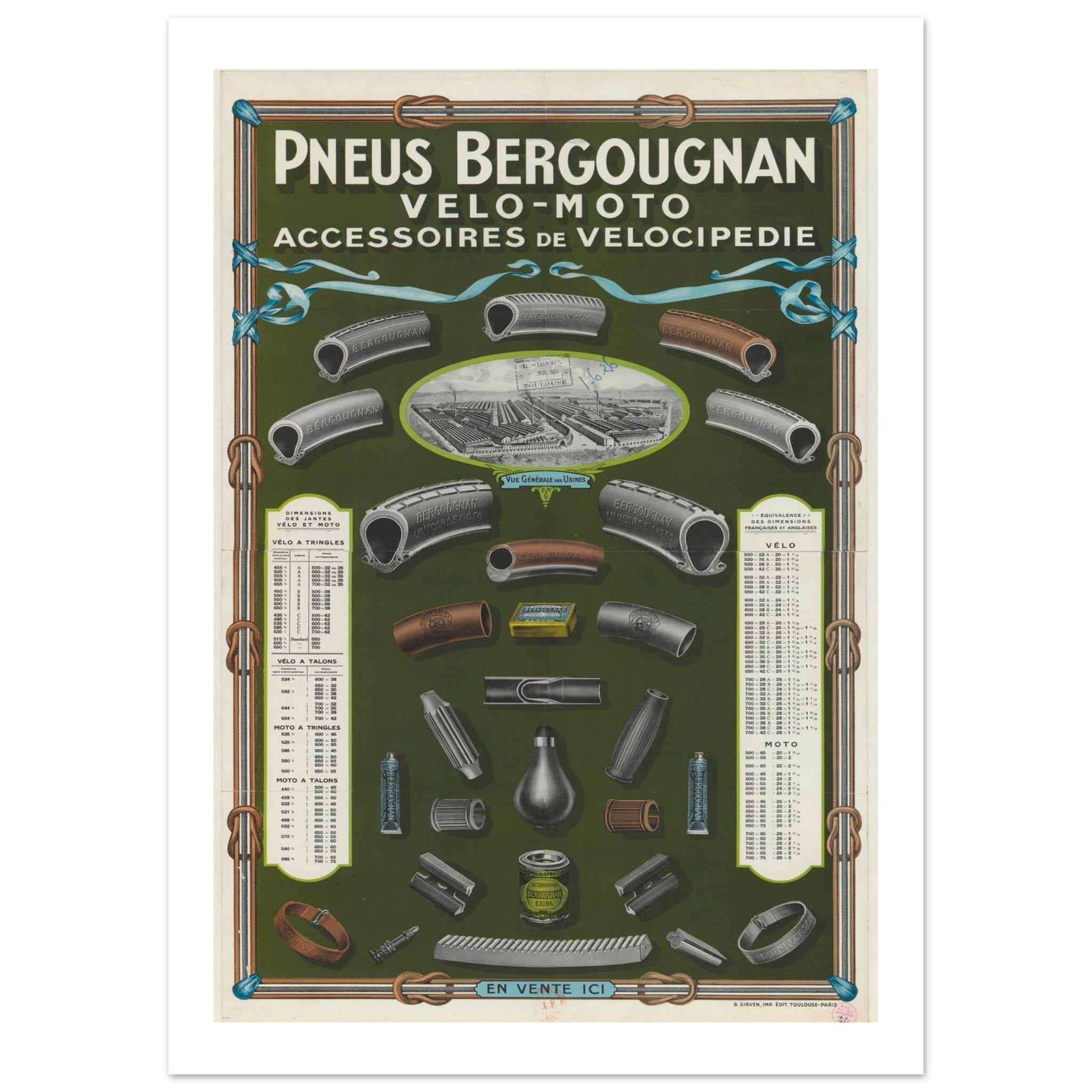 Pneus Bergougnan – Bicycle and Motorcycle Accessories - Transit Art
