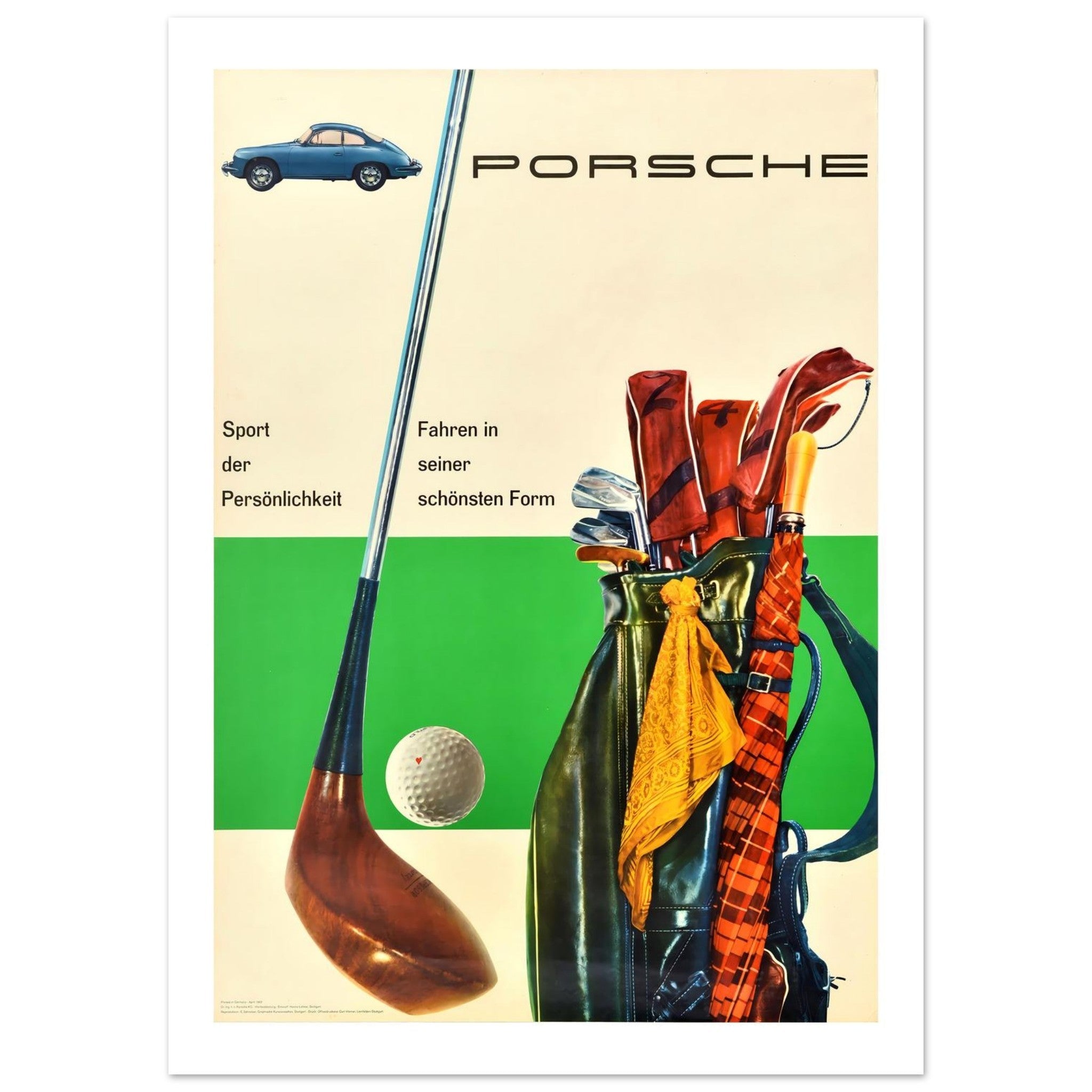 Porsche Golf “Sport der Persönlichkeit” Poster - Transit Art