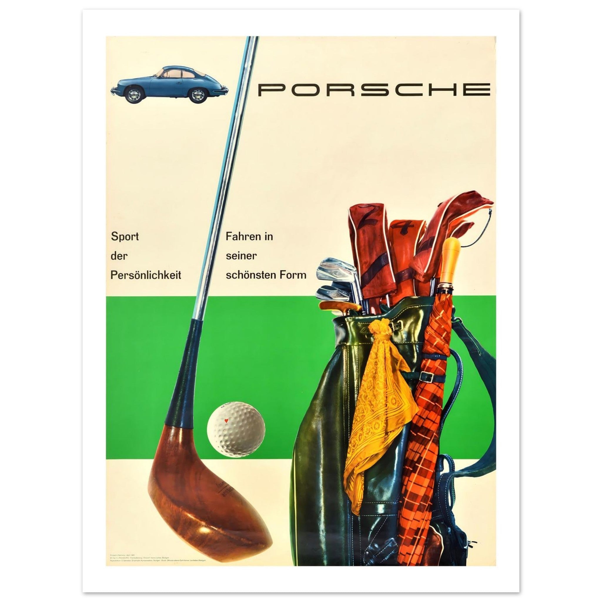 Porsche Golf “Sport der Persönlichkeit” Poster - Transit Art