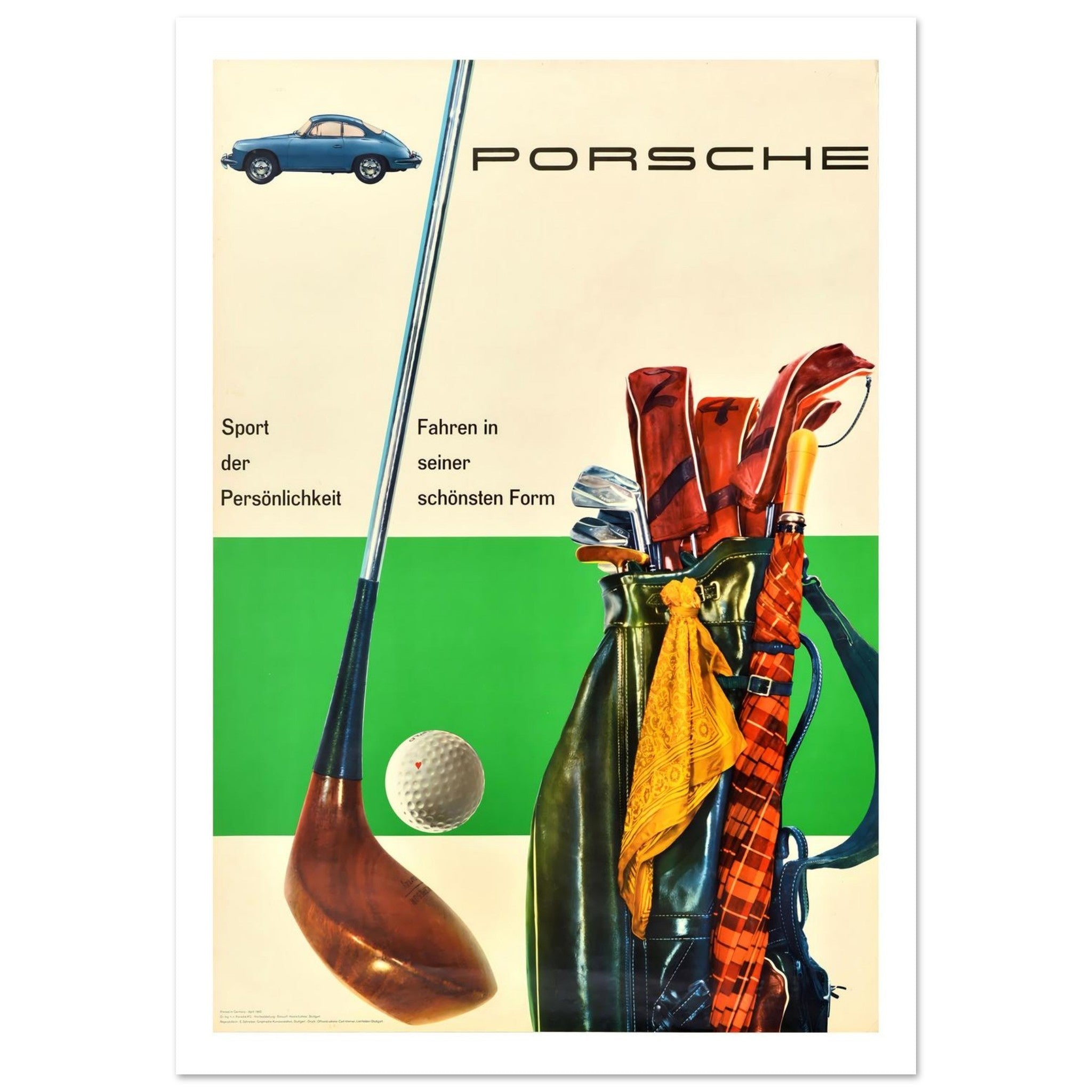 Porsche Golf “Sport der Persönlichkeit” Poster - Transit Art