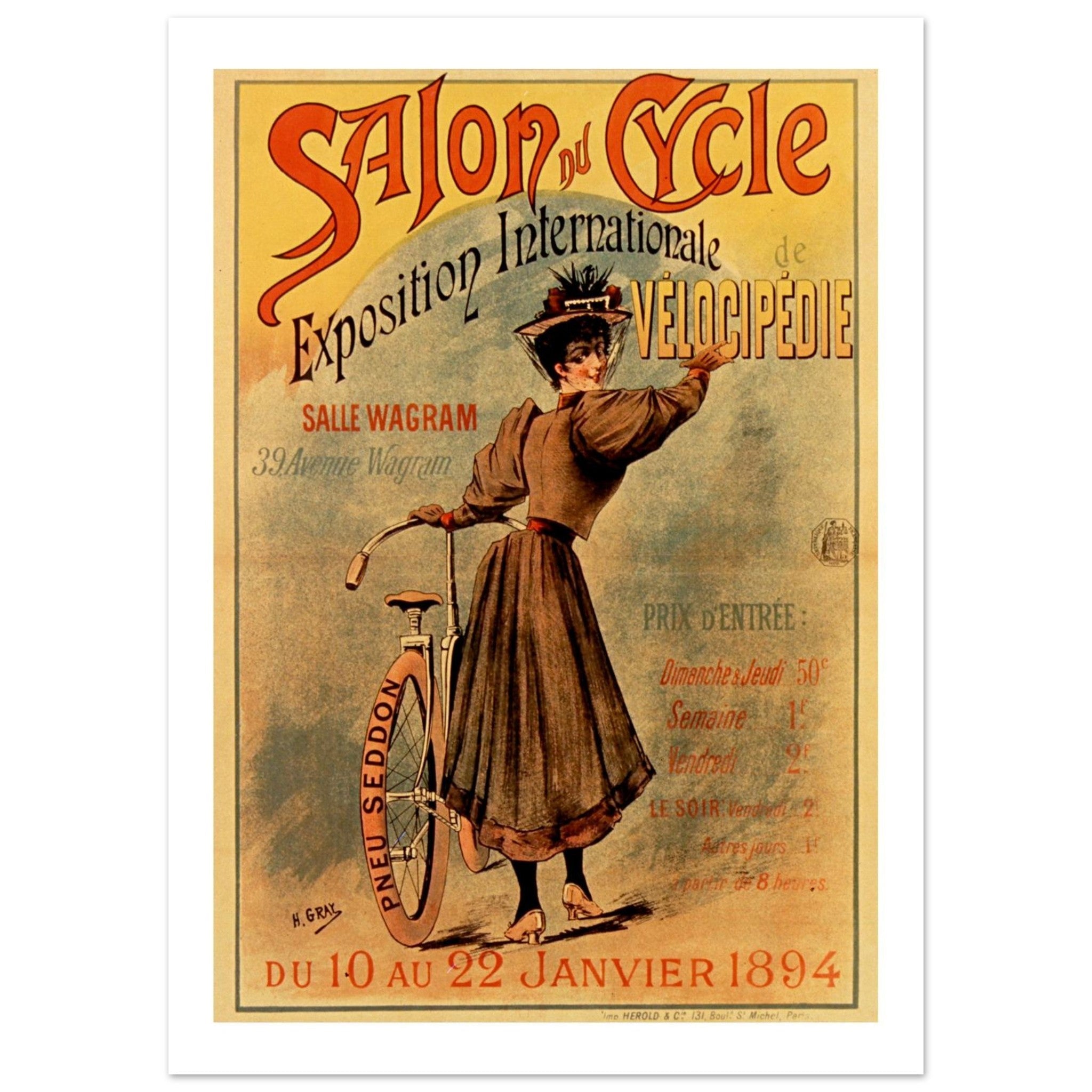 Salon du Cycle - 1894 Exhibition Poster - Transit Art