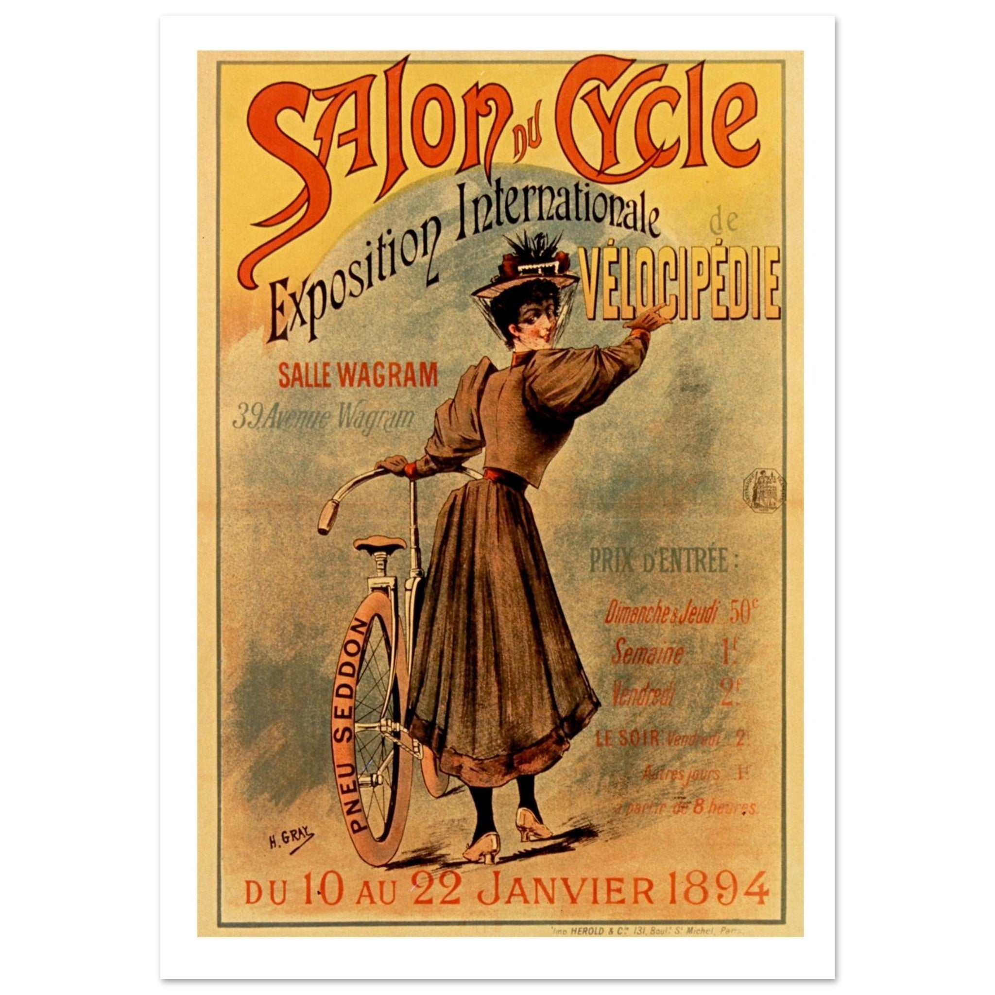 Salon du Cycle - 1894 Exhibition Poster - Transit Art