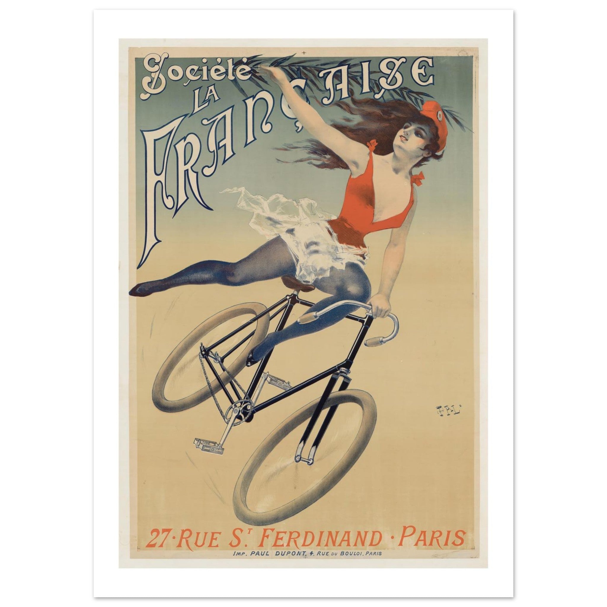 Société La Française Bicycle Poster - Transit Art