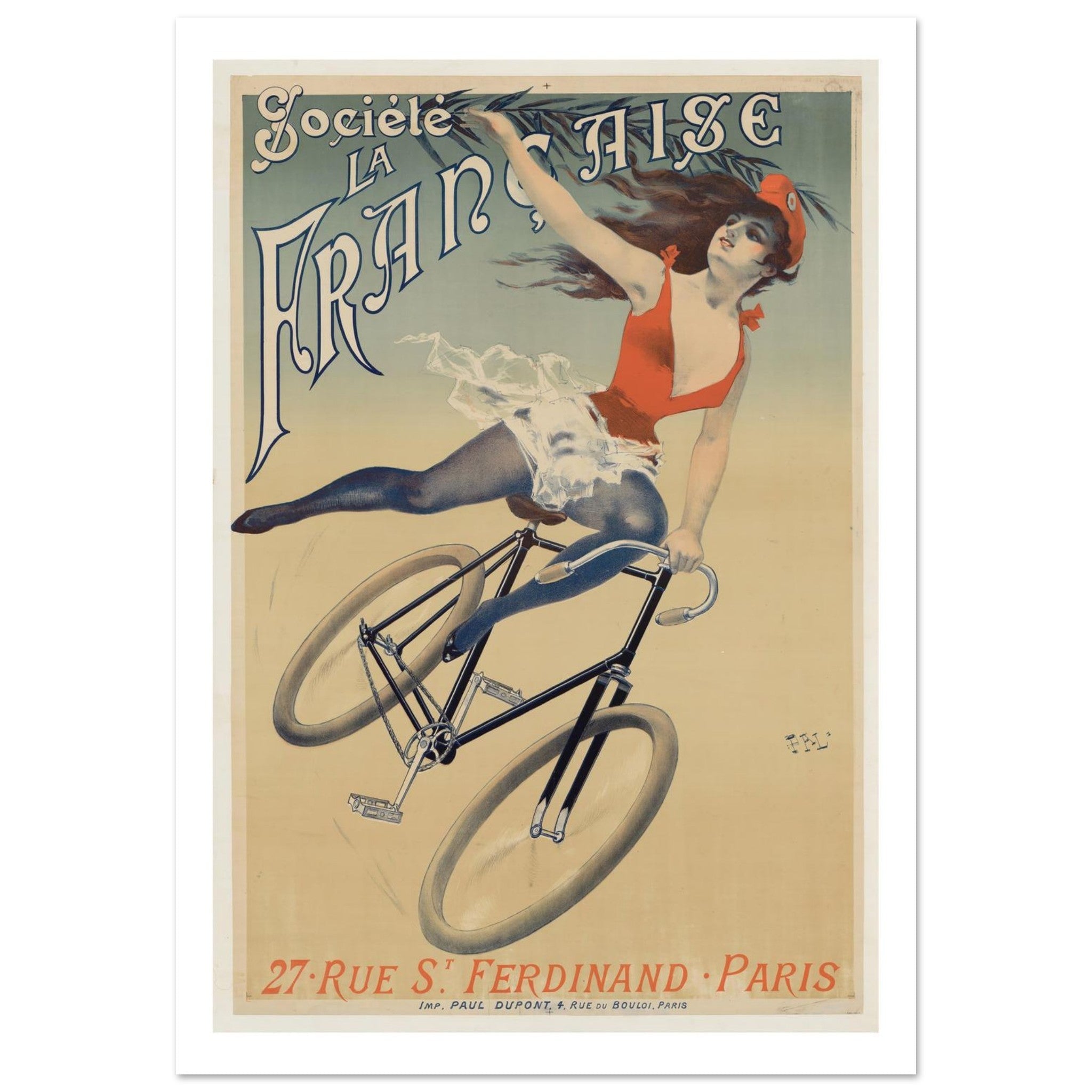 Société La Française Bicycle Poster - Transit Art