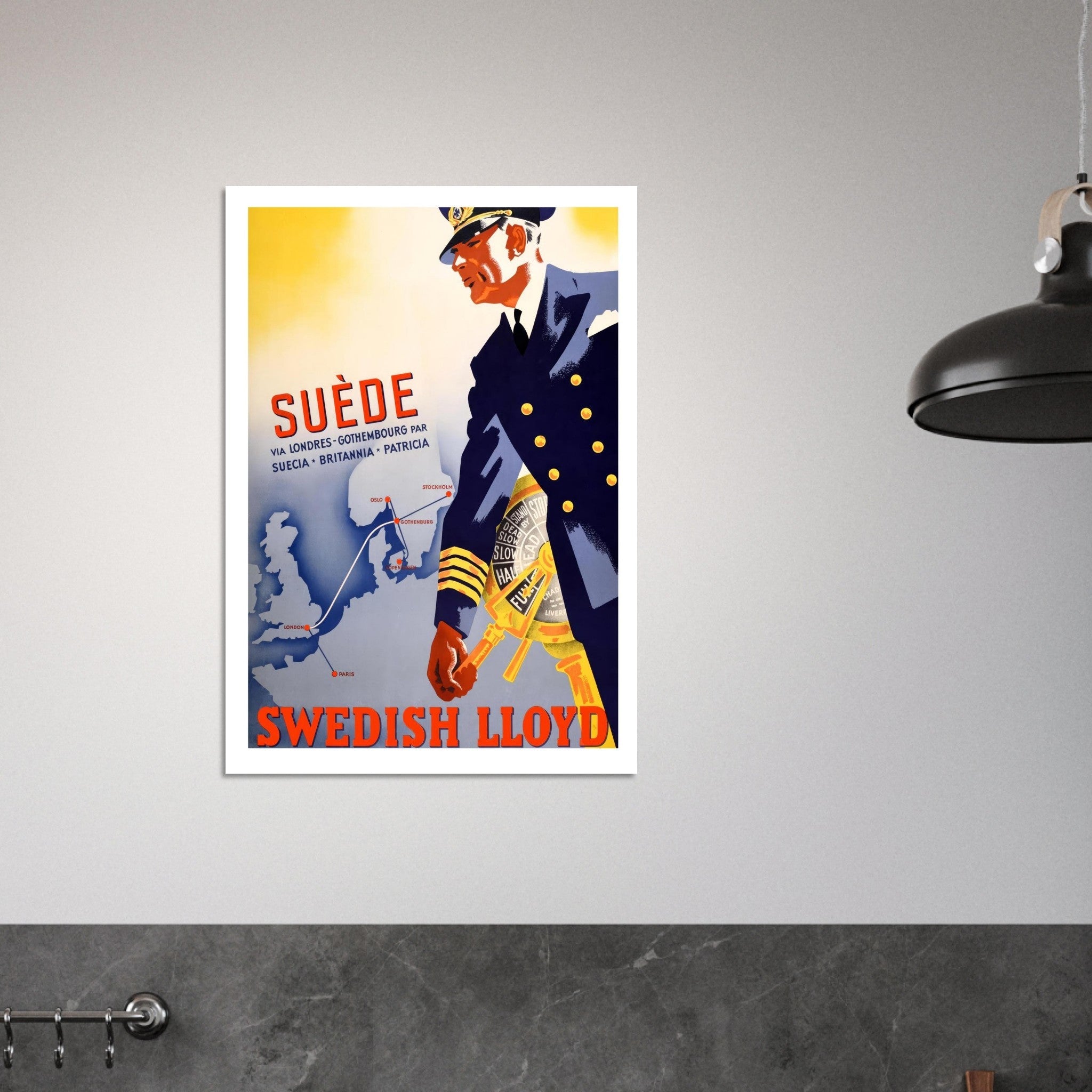 Swedish Lloyd Shipping Poster - Transit Art