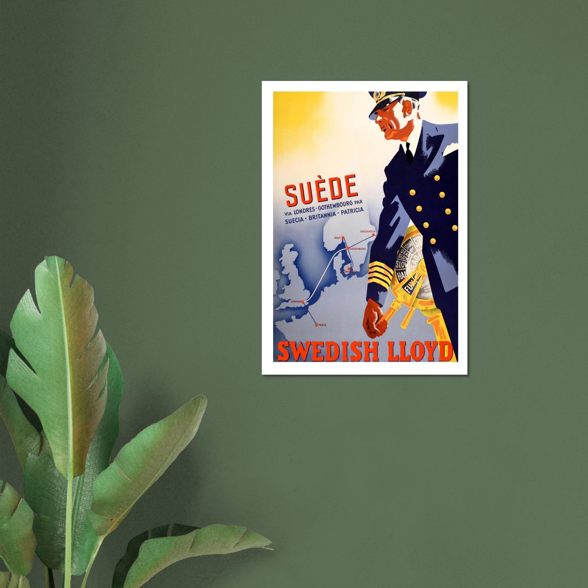 Swedish Lloyd Shipping Poster - Transit Art