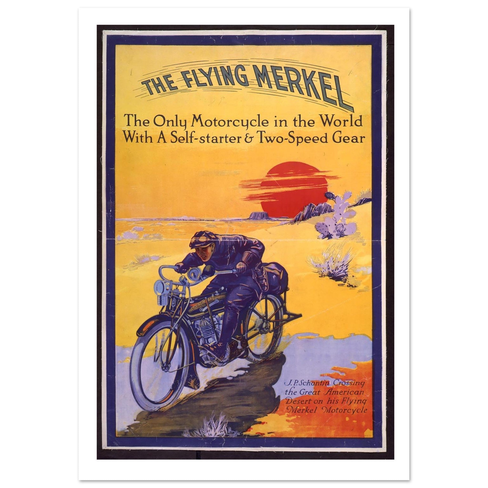 The Flying Merkel – The Only Motorcycle with a Self - Starter - Transit Art