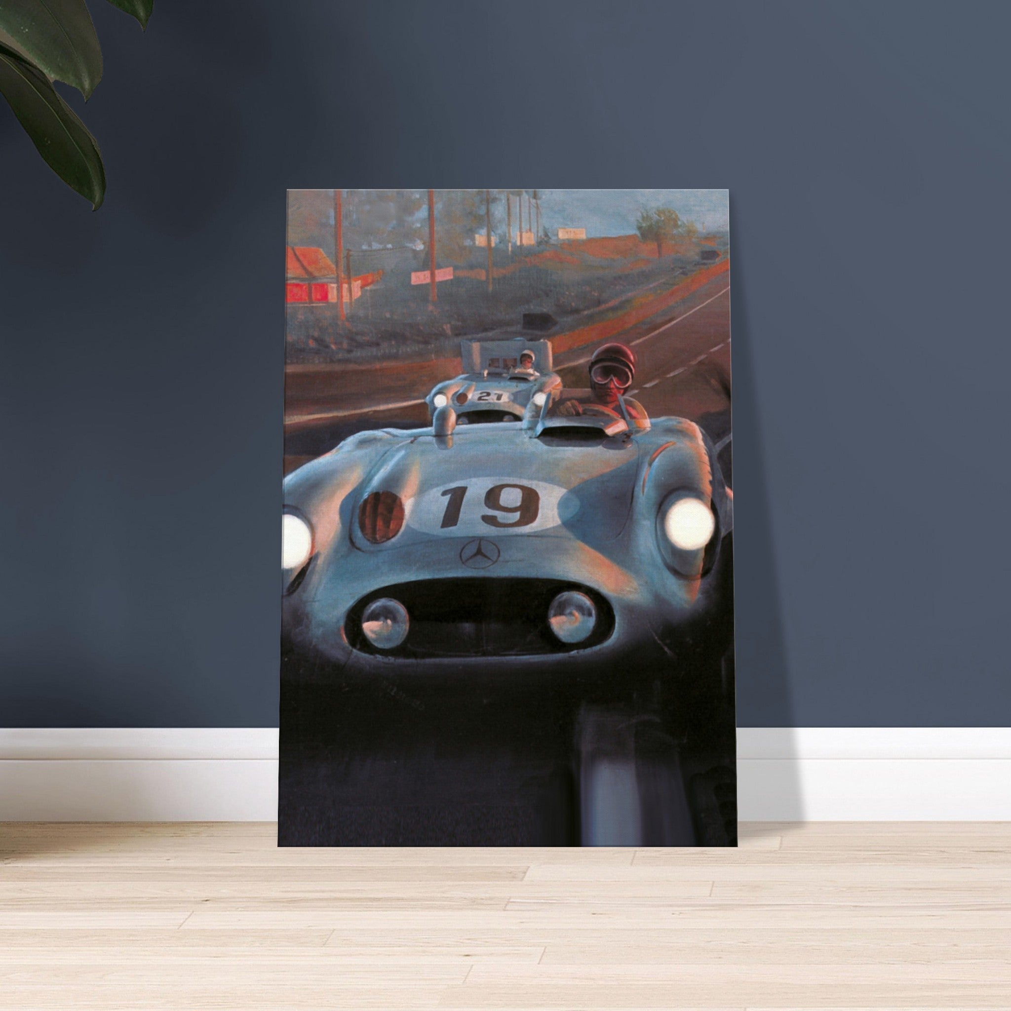 The Mercedes - Benz 300 SLR at Le Mans 1955 - canvas - Transit Art