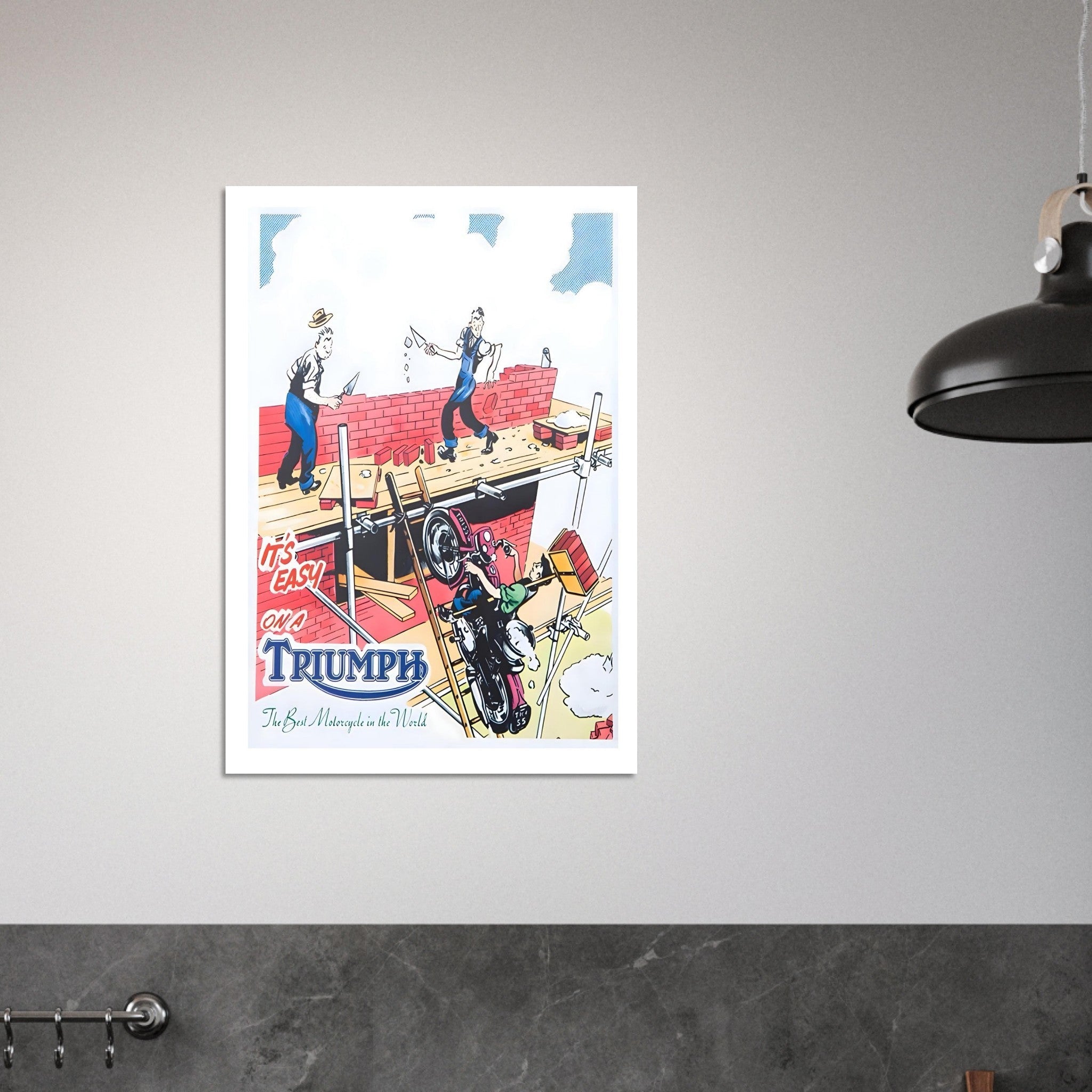 Triumph Motorcycle Vintage Advertisement Poster - Transit Art