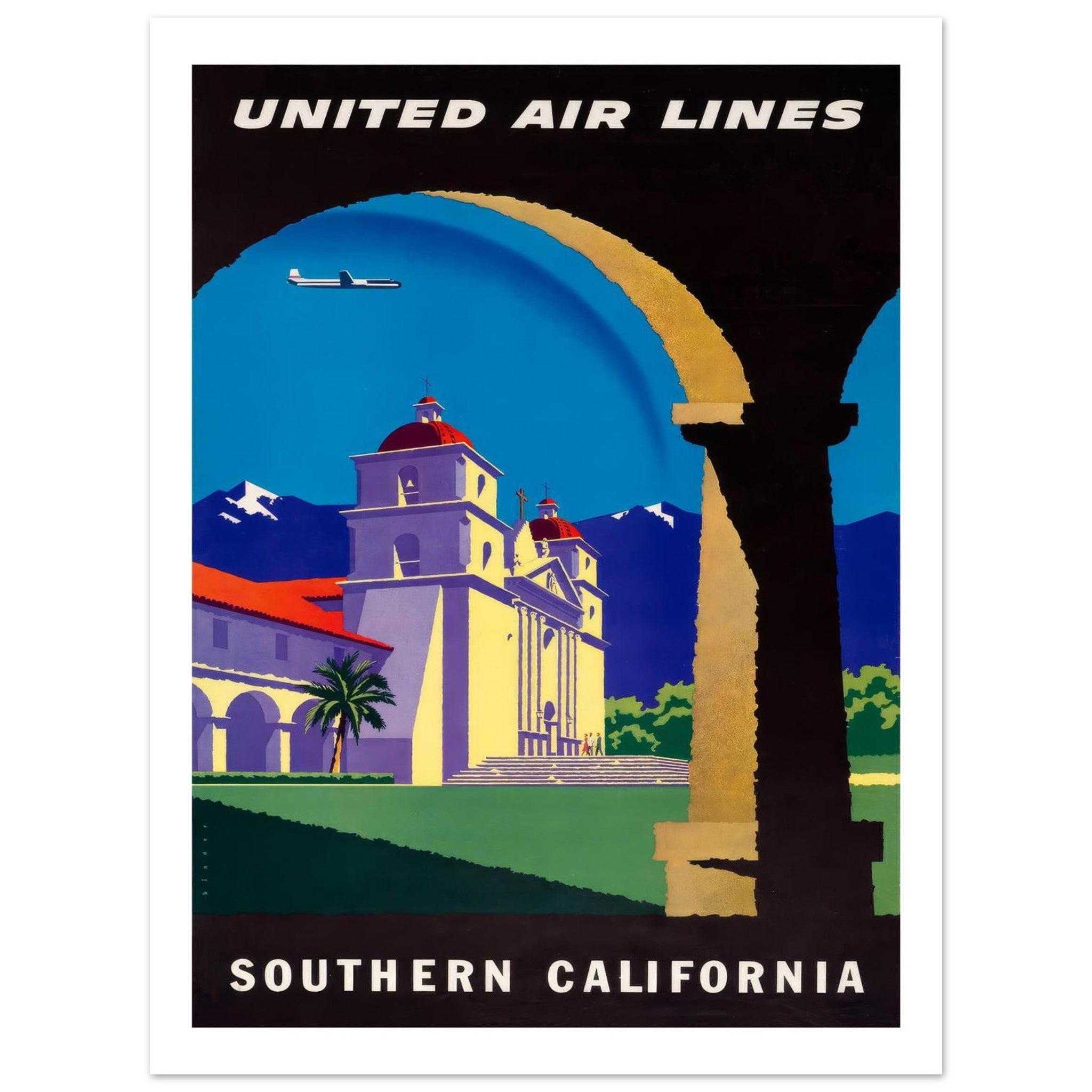 United Airlines Southern California Poster - Transit Art