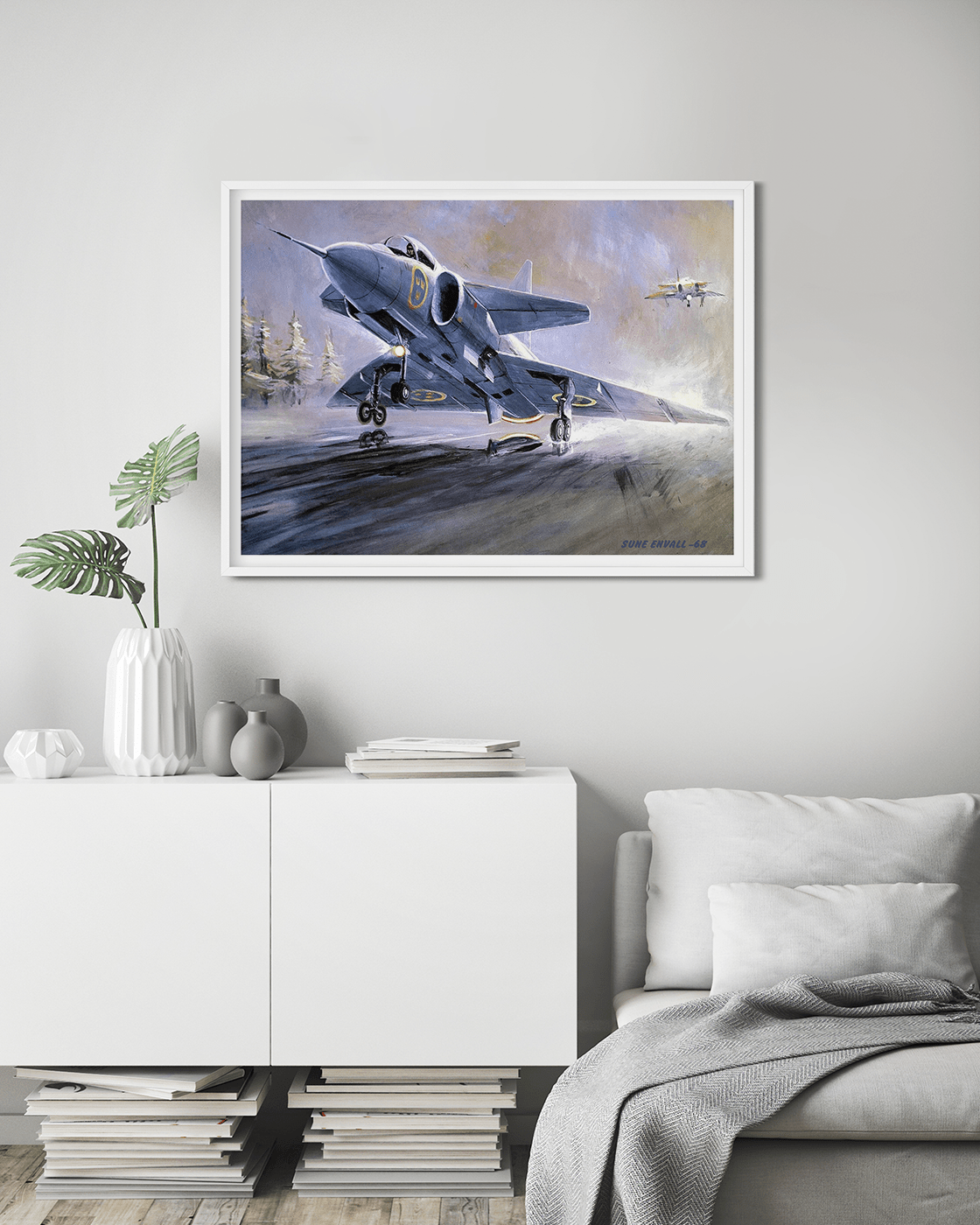 Viggen during landing - Transit Art