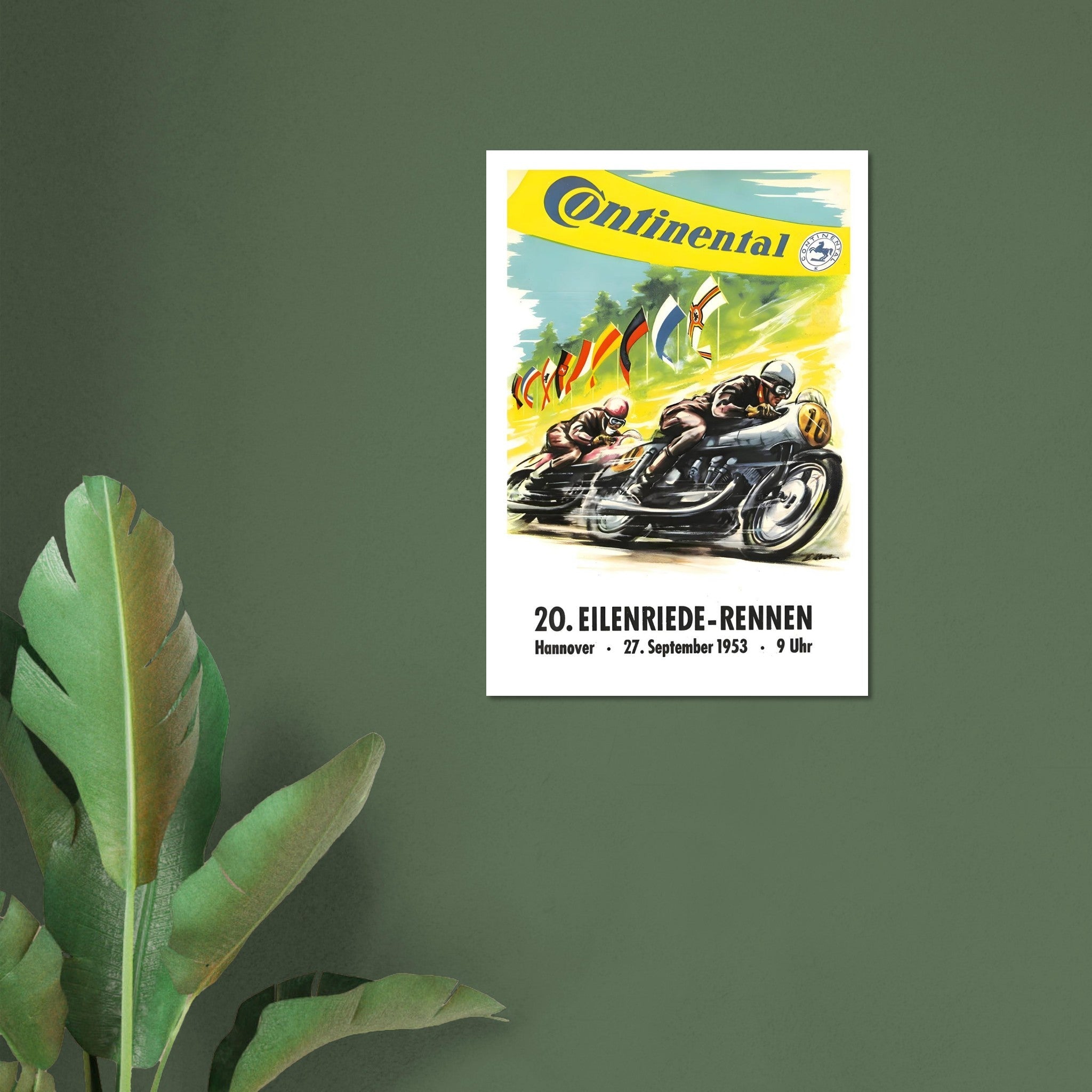 Vintage 1953 Continental Eilenriede - Rennen Racing Poster - Transit Art