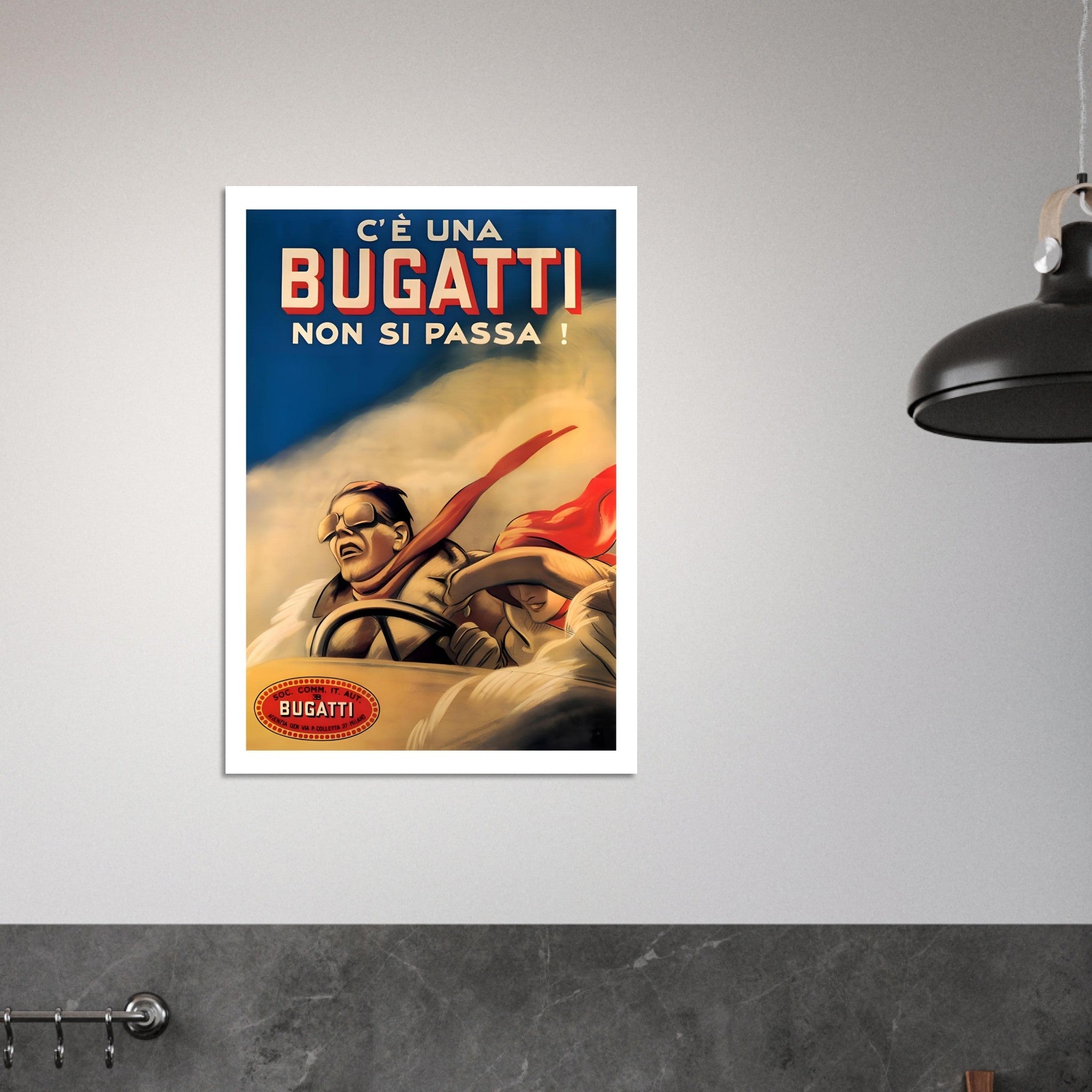Vintage Italian Bugatti Racing Advertisement - Transit Art