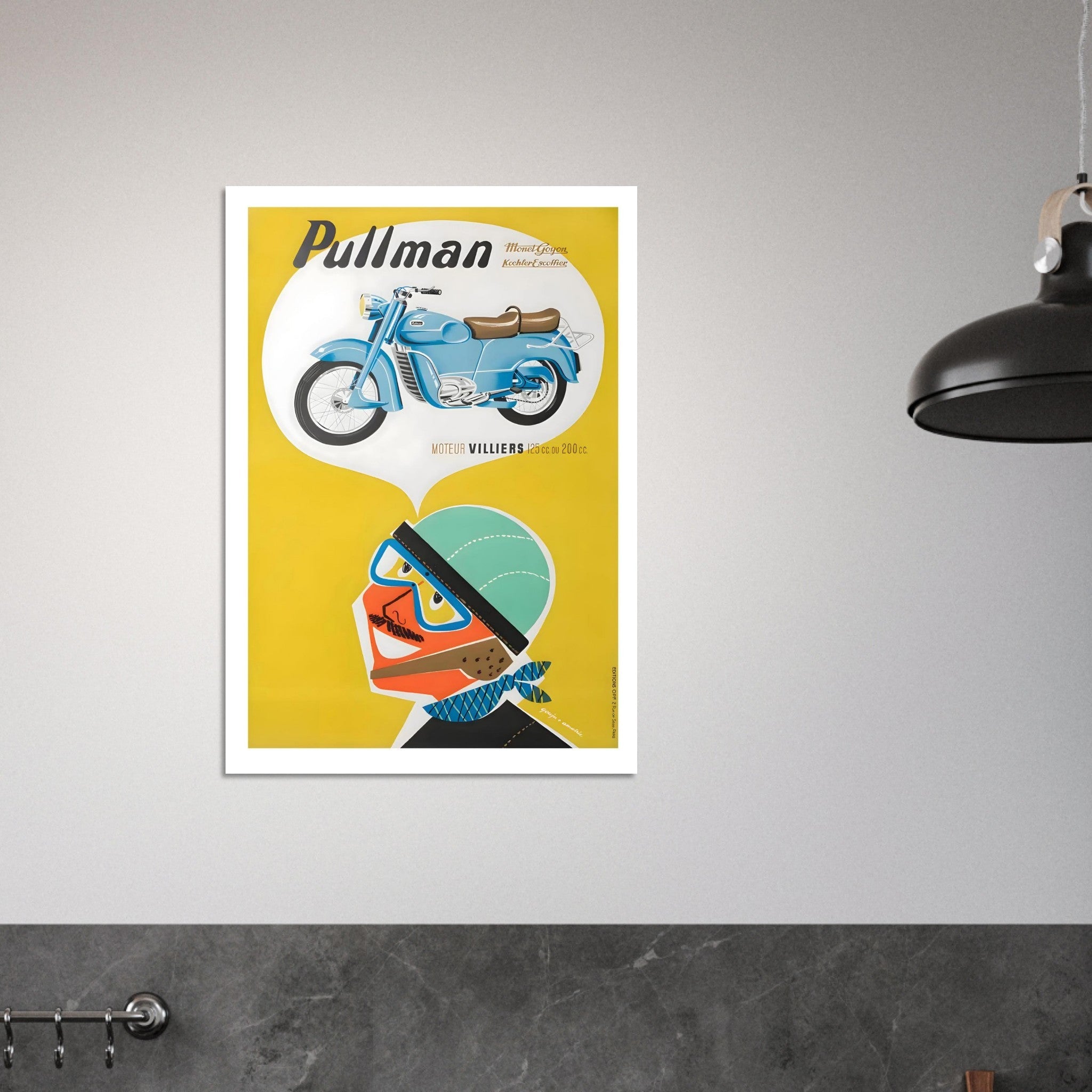 Vintage Pullman Motorcycle Advertisement Poster - Transit Art