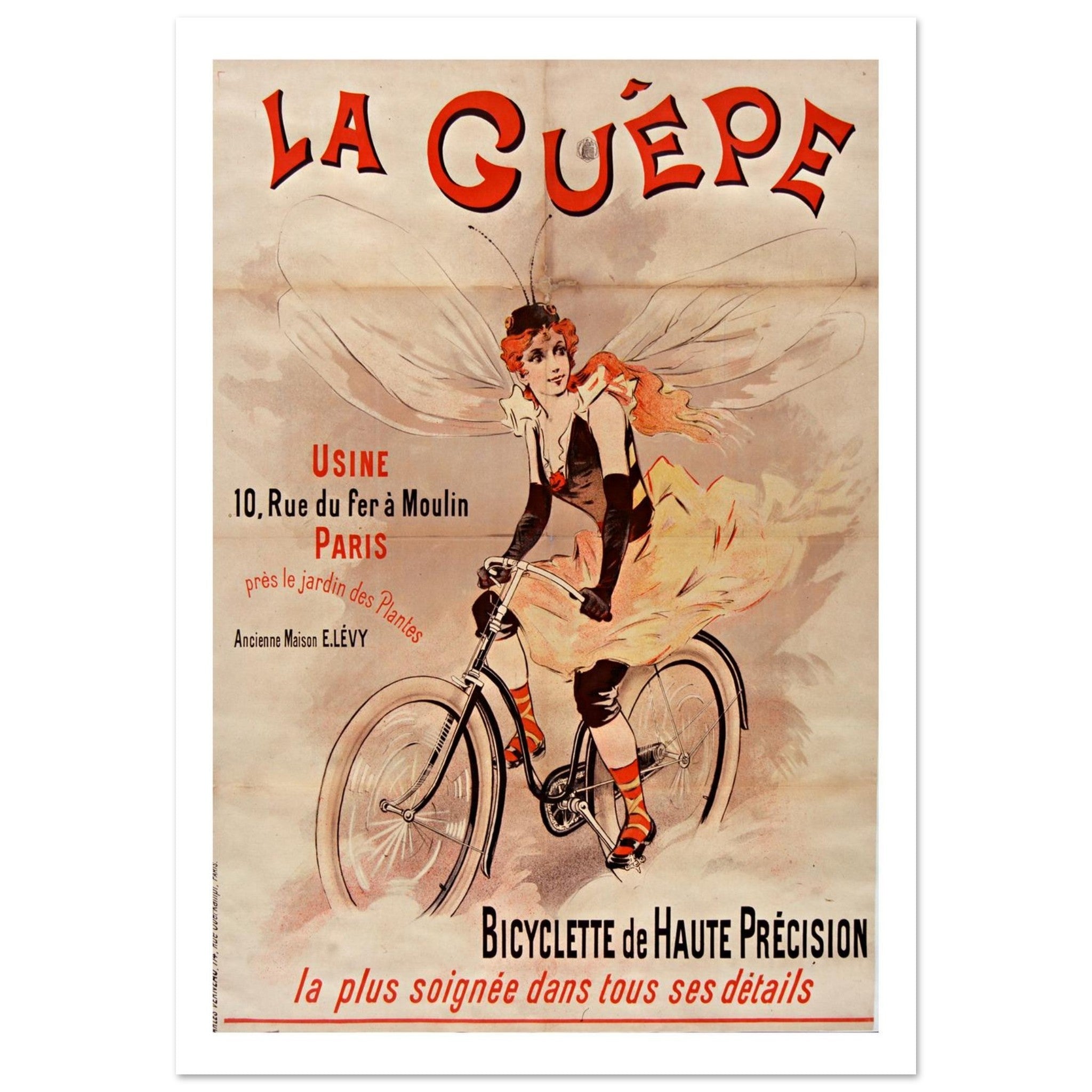 Whimsical Vintage French La Guêpe Poster - Transit Art