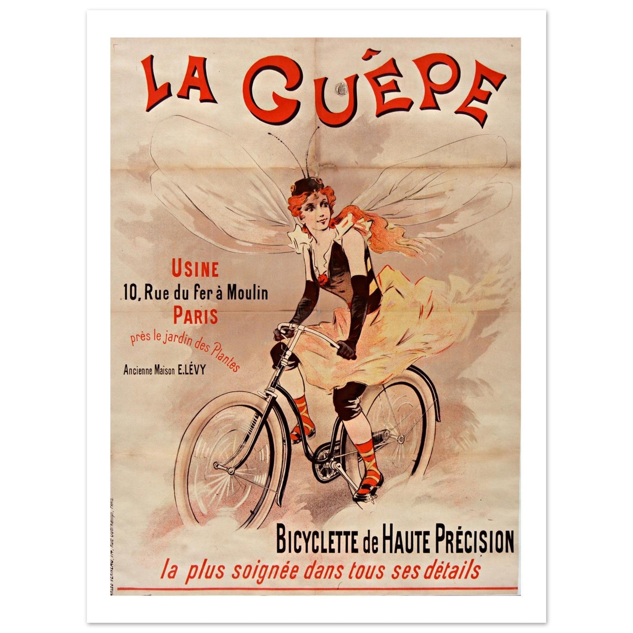 Whimsical Vintage French La Guêpe Poster - Transit Art