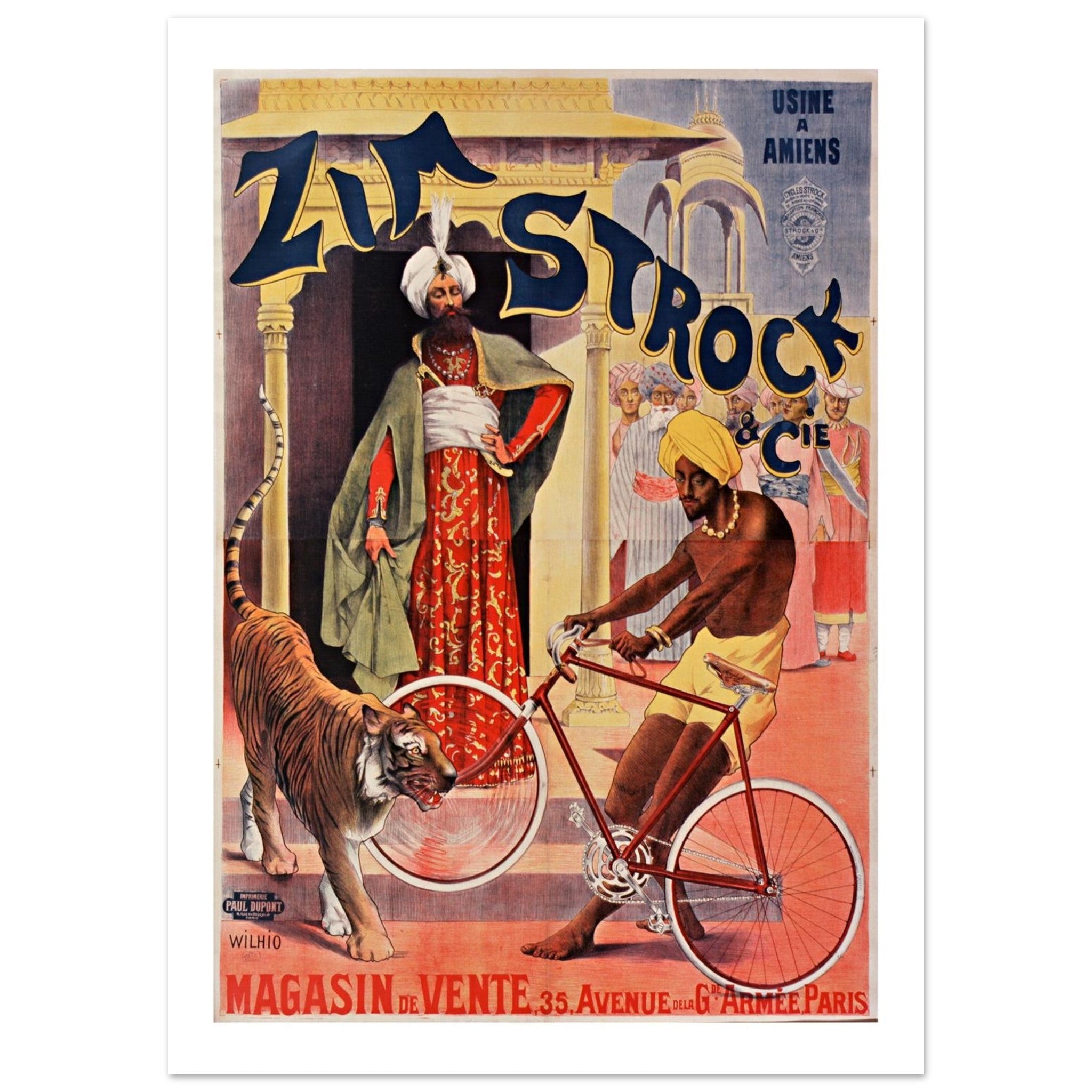 Zim Strock Parisian Bicycle Factory Poster - Transit Art