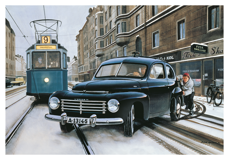 Volvo PV 444 on a street in Stockholm. 