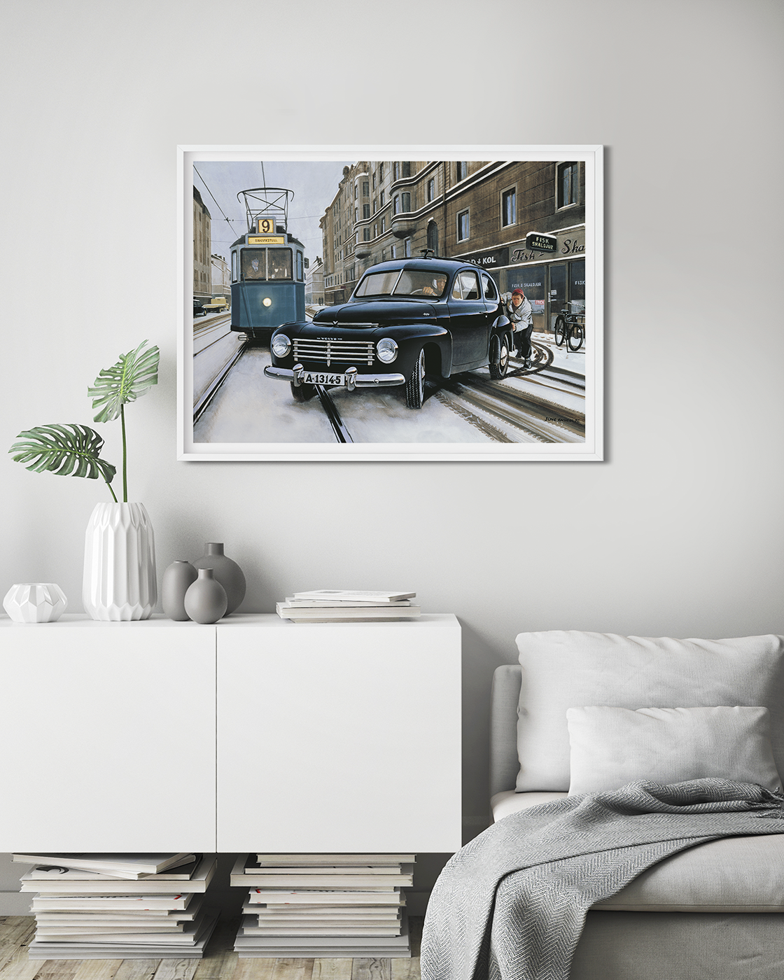 Volvo PV 444 on a street in Stockholm. 