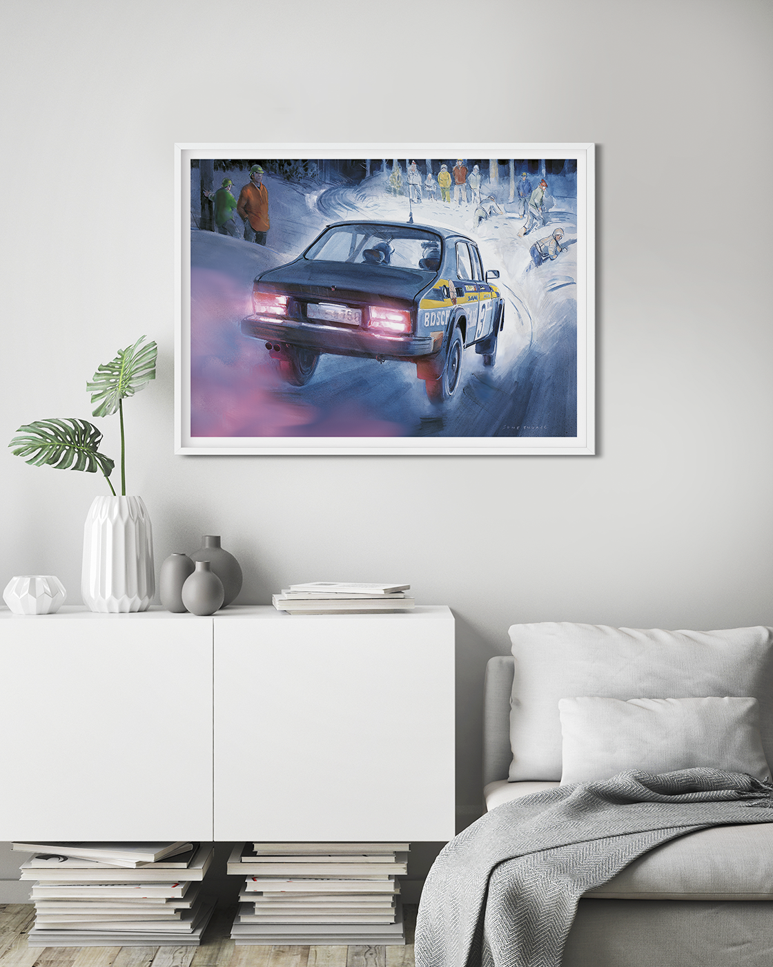 Night Rally in Sweden. 