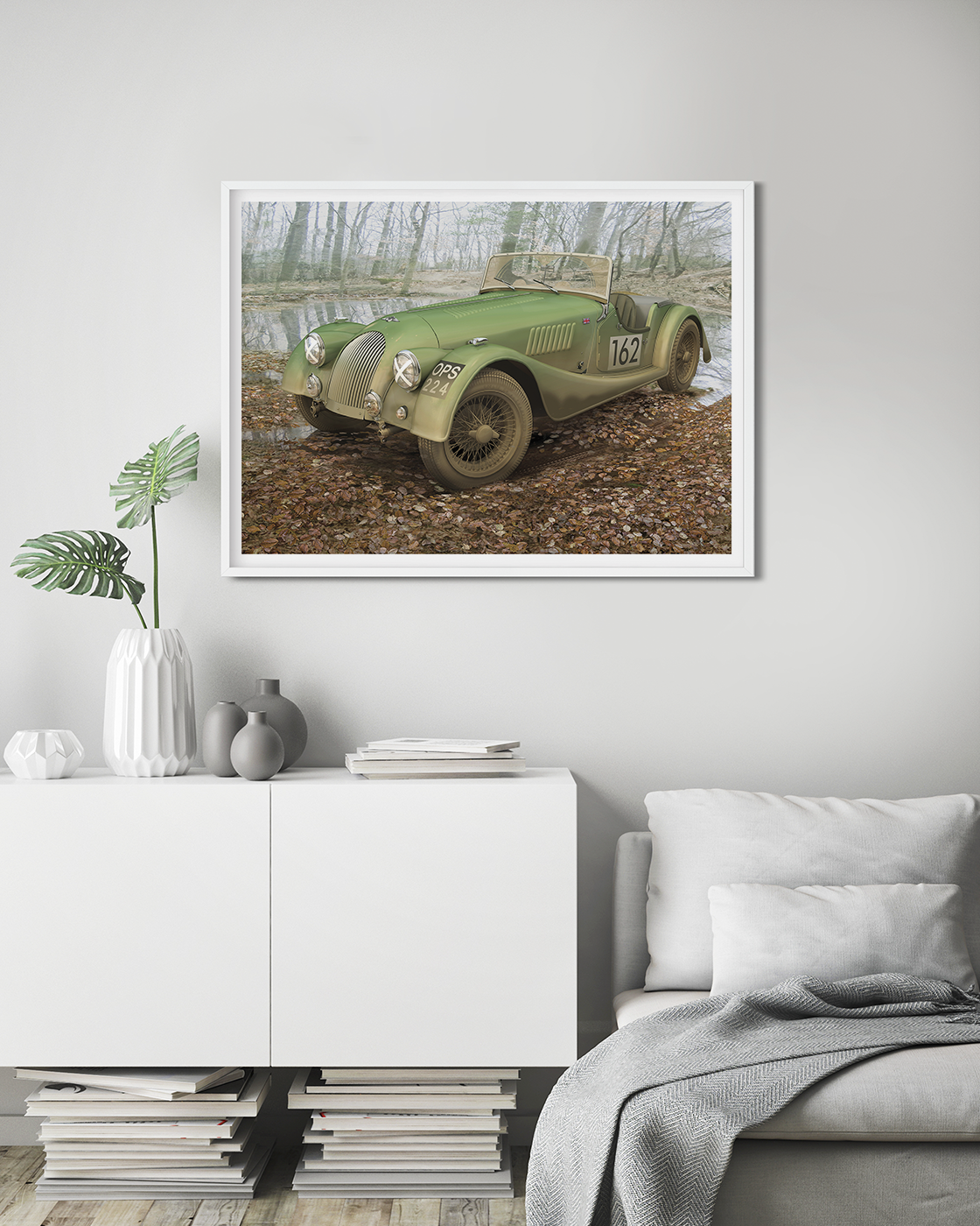 Morgan during rally. Illustration with incredible techniques and details