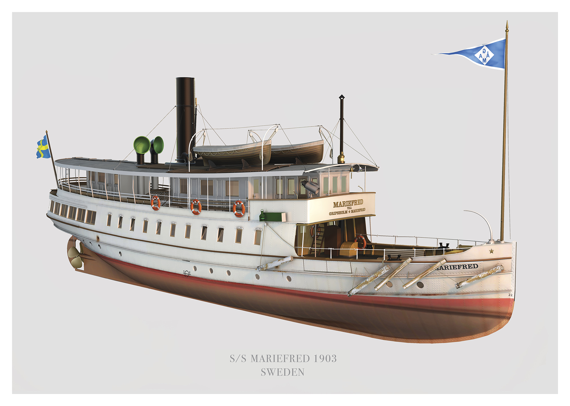 S/S Mariefred. A Swedish coastal vessel from 1903, 