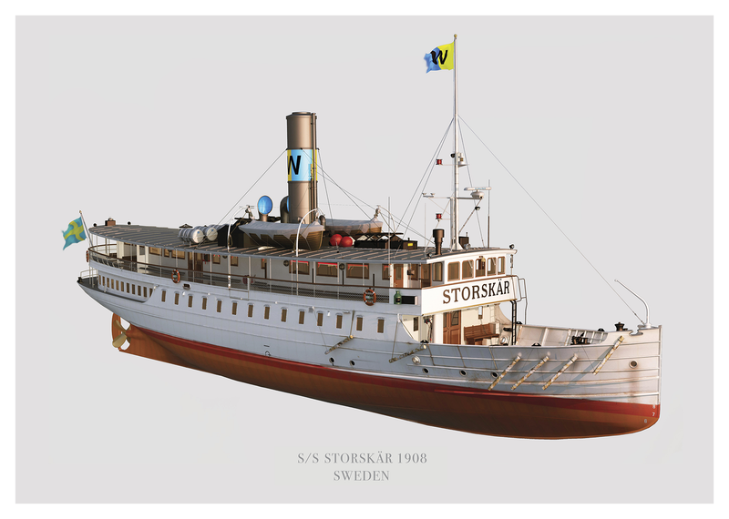 S/S Storskär. A Swedish coastal vessel from 1908, 