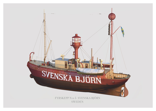 Svenska Björn. A Swedish light house vessel from early 20th century. 