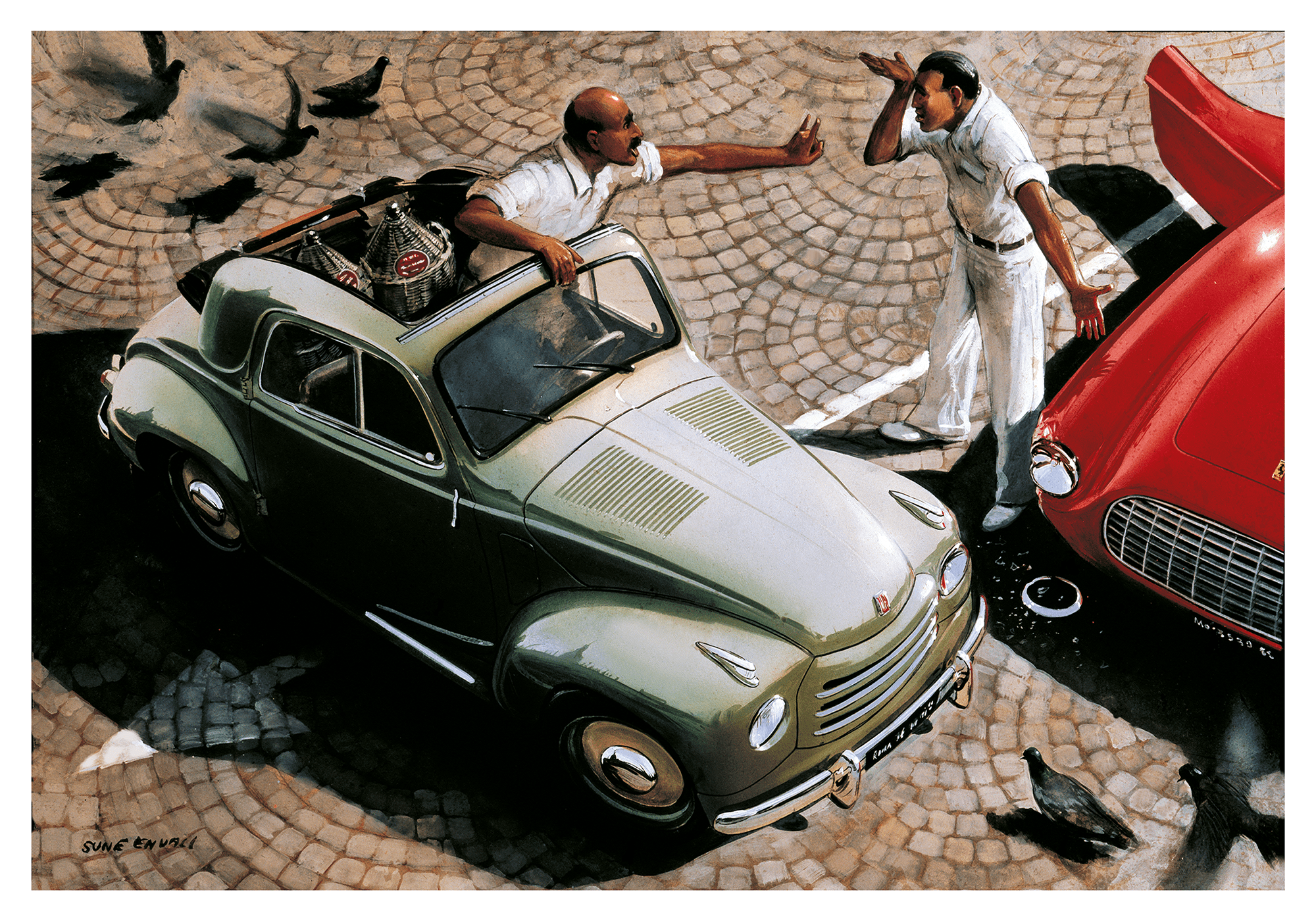 Italian Square Life - Transit Art